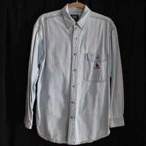 Louisville Cardinals UL Cards Denim Long Sleeve Shirt – Unisex – Medium - NEW